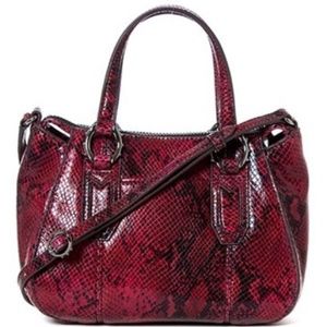 AIMEE KESTENBERG JADEN RED LEATHER SNAKE PURSE